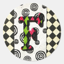 Monogram F Klistermärke