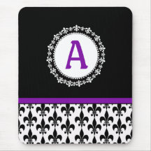 Monogram Fleur de Lis Mousepad Mus Mattor