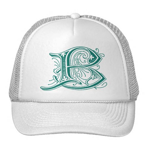 Monogram för brev B Mesh Kepsar