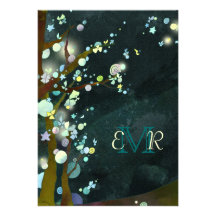 Monogram för bröllop BridalHeaven för älskvärd nat Anpassningsbara Inbjudningskort
