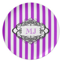 Monogram för godisrandvintage tallrikar