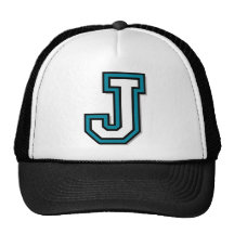 Monogram "J" märka med sina initialer Mesh Kepsar