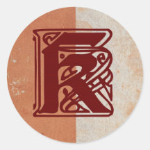monogram klistermärke