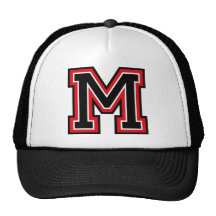 Monogram "M" märka med sina initialer Baseball Hat