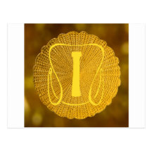 monogram - medaljong vykort