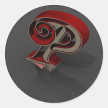 Monogram P Klistermärken