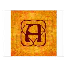 monogram vykort