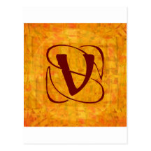 monogram vykort