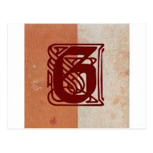 monogram vykort