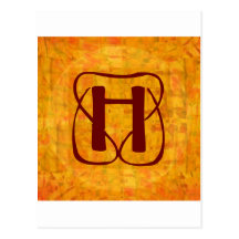 monogram vykort