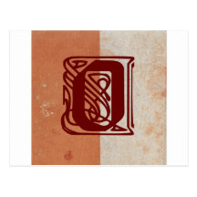 monogram vykort