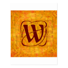 monogram vykort