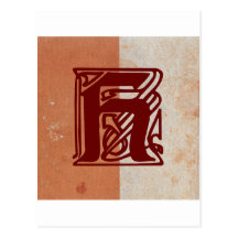 monogram vykort