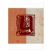 monogram vykort