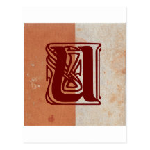 monogram vykort
