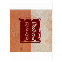 monogram vykort