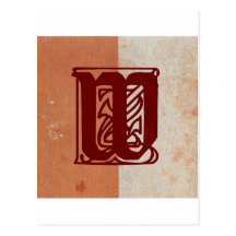 monogram vykort