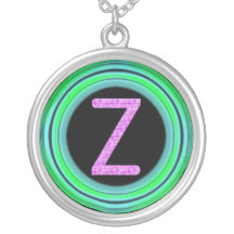 Monogram "Z ", Anpassningsbar Halsband