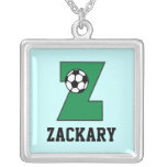 Monogram Z i fotbollgrönt Halsband