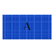 Monogramblåttpläd Skräddarsydda Fotokort