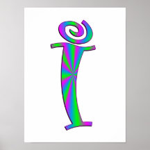 Monogrambrev mig roligt affisch
