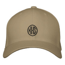 Monogramen (initialer) broderade locket hatt