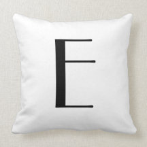 Monogramen kudder brev E