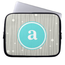 Monogramen pricker och fodrar laptop datorfodral