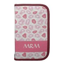 Monogramen skuggar av rosa blom- Retro Personlig Almanackor Av Folio