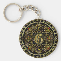 MonogramG Nyckel Ringar