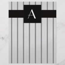 Monogramgrå färg och svartrandar flyg blad