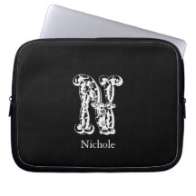 Monograminitialerbrev N Laptopskydd