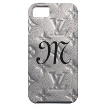Monogramiphone case - grå färg iPhone 5 Case-Mate fodral