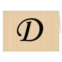 Monogramkort för brev D