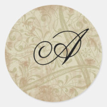 Monogramkuvertsälar Klistermärken