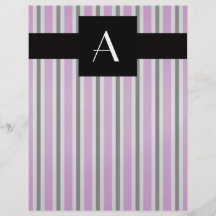 Monogramlila- och svartrandar flygblad