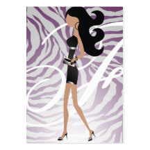Monogramlilor för Fashionista 311-Sassy Visitkort