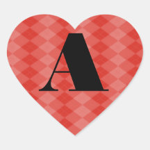 Monogrammed Argyle Klistermärke