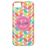 Monogrammed modernt färgrikt mönster iPhone 5 Case-Mate fodral