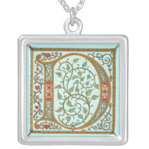 Monogrammed Silver-Pläterat halsband för Illuminat