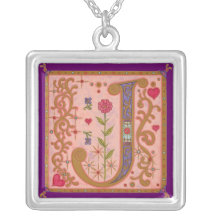 Monogrammed Silver-Pläterat halsband för Illuminat