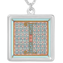 Monogrammed Silver-Pläterat halsband för Illuminat