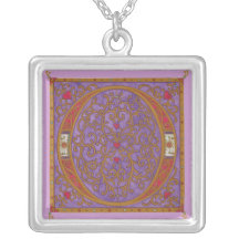 Monogrammed Silver-Pläterat halsband för Illuminat