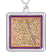 Monogrammed Silver-Pläterat halsband för Illuminat