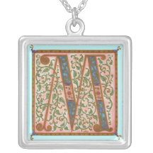 Monogrammed Silver-Pläterat halsband för Illuminat