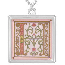 Monogrammed Silver-Pläterat halsband för Illuminat