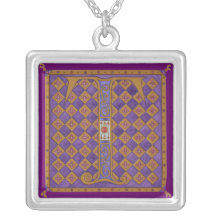 Monogrammed Silver-Pläterat halsband för Illuminat