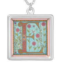Monogrammed Silver-Pläterat halsband för Illuminat