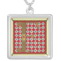 Monogrammed Silver-Pläterat halsband för Illuminat