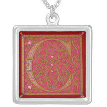 Monogrammed Silver-Pläterat halsband för Illuminat